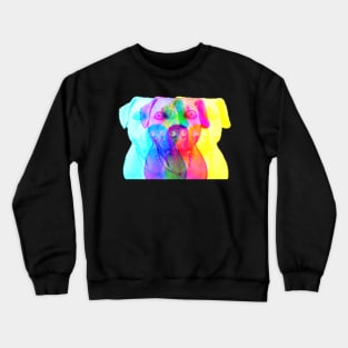 Trippy Psychedelic Puppy Funny Dog Owner Crewneck Sweatshirt